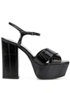 SAINT LAURENT FARRAH CRISSCROSS SANDALS