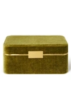 AERIN BEAUVAIS VELVET JEWELRY BOX - GREEN,17220050