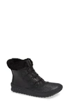 SOREL OUT N ABOUT PLUS LUX WATERPROOF BOOT WITH GENUINE SHEARLING TRIM,1833571
