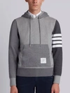 THOM BROWNE FUN-MIX TONAL LOOPBACK JERSEY KNIT ENGINEERED 4-BAR PULLOVER HOODIE,MJT074F0053512546426