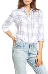 Rails Lavender Hunter Plaid Shirt In White Coast Blush