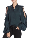 7 FOR ALL MANKIND COLD-SHOULDER RUFFLE SHIRT,AN1271H161