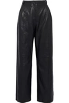 VEDA BESS LEATHER WIDE-LEG PANTS,3074457345619629330