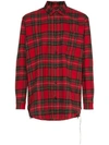 MASTERMIND JAPAN LOGO PRINT CHECKED SHIRT