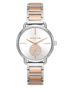 MICHAEL KORS Portia Crystal & Stainless Steel Bracelet Watch,0400097589531