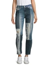 7 FOR ALL MANKIND Distressed Patchwork Jeans,0400097749271
