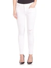 7 FOR ALL MANKIND Distressed Skinny Ankle Jeans,0400097477709