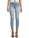 7 FOR ALL MANKIND Distressed Ankle Skinny Jeans,0400098374652