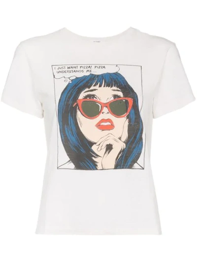 Re/done Classic Printed Cotton-jersey T-shirt In White