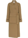 JOSEPH STAFFORD BELTED COTTON TRENCH COAT