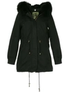 ALESSANDRA CHAMONIX ALESSANDRA CHAMONIX CLEMENTINE RACCOON FUR TRIMMED HOOD PARKA - BLACK