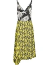 PRADA BANANA-PRINT MIDI DRESS