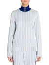 STELLA MCCARTNEY Compact Knit Pinstripe Zip Track Jacket