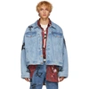 VETEMENTS VETEMENTS BLUE LEVIS EDITION DENIM OVERSIZED TRIBAL JACKET