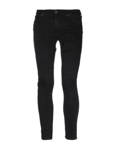 True Religion Stretch Leather Pants In Black