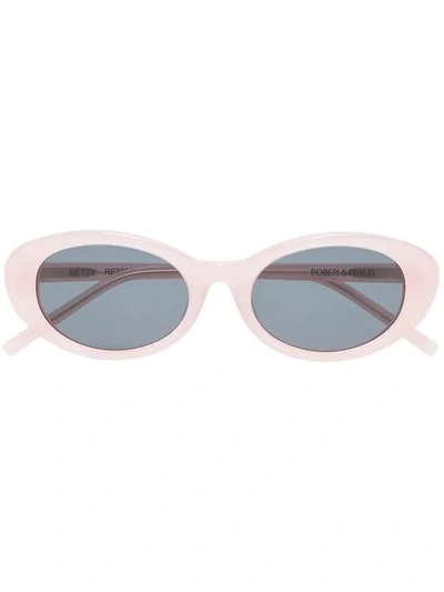 Roberi & Fraud Pink Betty Oval Sunglasses - 粉色 In Pink