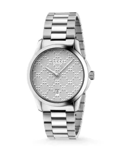 Gucci Men's G-timeless Stainless Steel Bracelet Watch In Silver