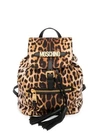 MOSCHINO Leopard Print Logo Backpack
