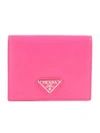 Prada Saffiano Wallet In Frosa Fluo