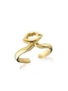 BERNARD DELETTREZ BRONZE MIDI RING W/MOUTH,10678927