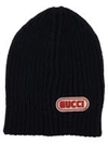 GUCCI PATCH WOOL HAT,10750932