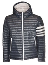 THOM BROWNE QUILTED ZIPPED JACKET,10752654