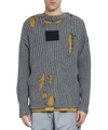 A-COLD-WALL* DISTRESSED SLATE WOOL SWEATER,10750190