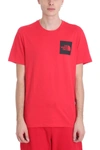 THE NORTH FACE RED COTTON T-SHIRT,10752992