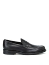 Tod's Smooth Leather Moccasin Loafers With Subtle Stitching In Black
