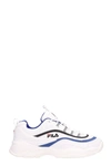 FILA SNEAKERS IN WHITE-BLUE LEATHER,10751568