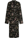 HAIDER ACKERMANN FLORAL BELTED MAXI COAT
