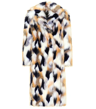 Givenchy Faux Fur Oversized Coat In Multi