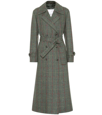 Giuliva Heritage Collection The Christie Checked Wool Coat In Green