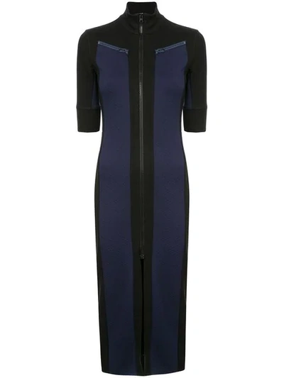 Proenza Schouler 3/4 Slv Dress W Cf Zip-bodysuit Jersey - 黑色 In Black