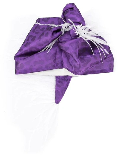 Taller Marmo Feather Headband - 紫色 In Purple