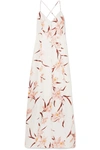 ZIMMERMANN CORSAGE FLORAL-PRINT LINEN MAXI DRESS