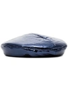 Maison Michel Metallic Blue New Billy Varnished Leather Hat In Blue