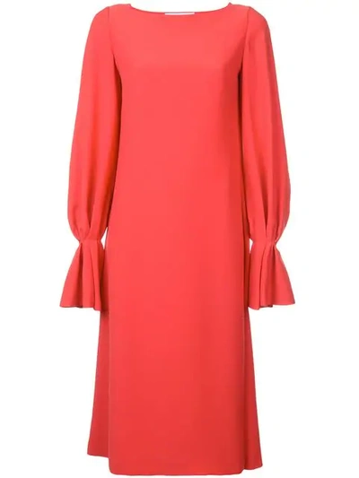 CAROLINA HERRERA LONG-SLEEVED LOOSE DRESS