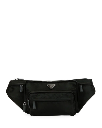 Prada Saffiano Leather-trimmed Nylon Belt Bag