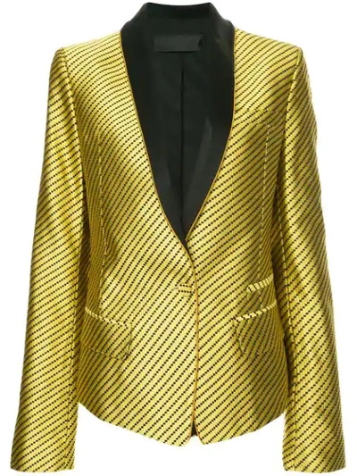 Haider Ackermann Contrast Lapel Blazer In Gold