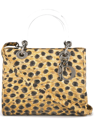 Dior Christian  Vintage Leopard Lady  Bag - 棕色 In Brown