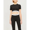 PACO RABANNE CROPPED STRETCH-JERSEY T-SHIRT