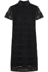 RAOUL RAOUL WOMAN GUIPURE LACE SHIRT DRESS BLACK,3074457345619652210