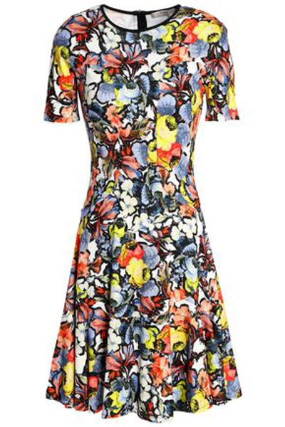 Erdem Woman Regan Floral-print Ponte Mini Dress Multicolor