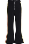 Ellery Riviera Striped Twill Kick-flare Pants In Black