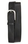 To Boot New York Men's Burnished Buckle Leather Belt In Florida Black