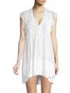 Poupette St Barth Sasha Lace-trim Mini Dress In White