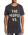 THE PEOPLE VS DISTRESSED LOGO GRAPHIC TEE,HS18005