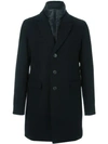 Herno Double Collar Coat In Black