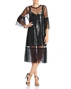 FRENCH CONNECTION EVE SPARKLE MESH-AND-SEQUIN DRESS,71KOY